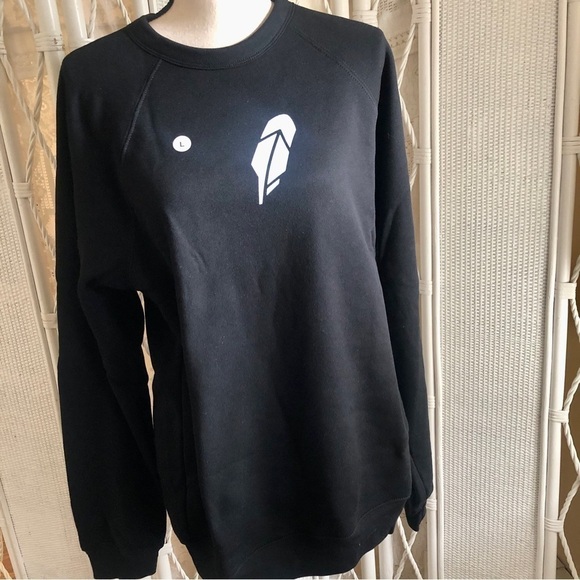 Bella Canvas Robinhood Logo Sweatshirt Black Men's Unisex size Large NWT - Picture 4 of 14